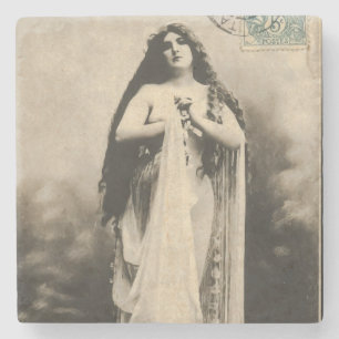 Dessous-de-verre En Pierre Carte postale Déesse Ethérée vintage