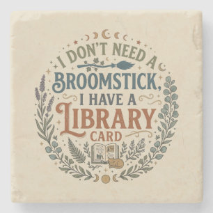 Dessous-de-verre En Pierre Cartophile sorcière de bibliothèque Amoureuse de l