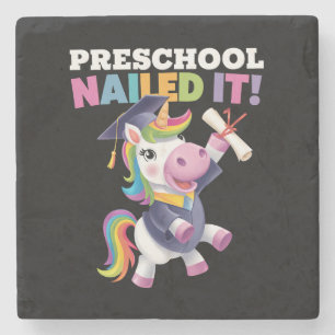 Dessous-de-verre En Pierre Casquette de fin d'études Unicorn Nailed It Présco