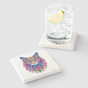 Dessous-de-verre En Pierre Cat vectoriel