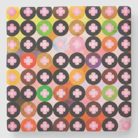 Cercles multicolores cool et Cloches roses