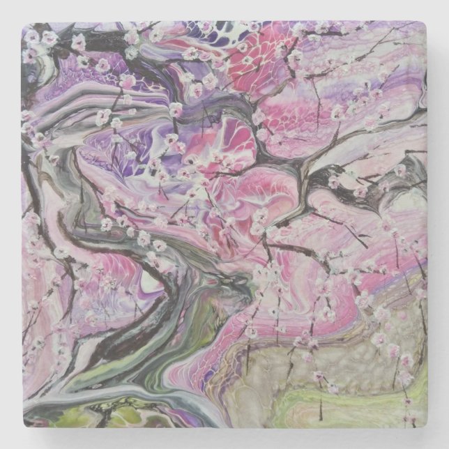 Dessous-de-verre En Pierre Cerisier rose (Devant)