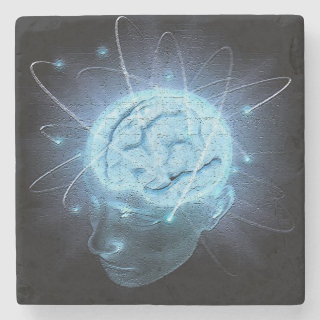 Dessous-de-verre En Pierre Cerveau atomique (Devant)