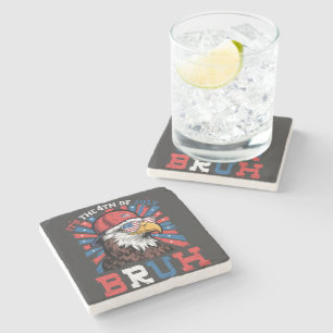 Dessous-de-verre En Pierre C'est le 4 juillet Bruh Aigle américain Patriote