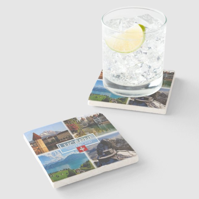 Dessous-de-verre En Pierre CH Suisse - Lucerne - Pont de la Chapelle - Vieux- (Côté)