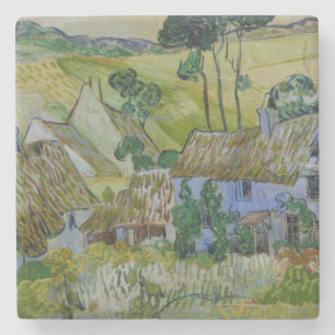 Dessous-de-verre En Pierre Chalets De Chalet vintage Van Gogh Sur Une Colline