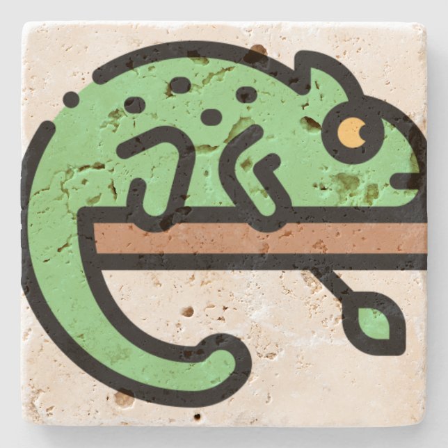 Dessous-de-verre En Pierre Chameleon (Devant)