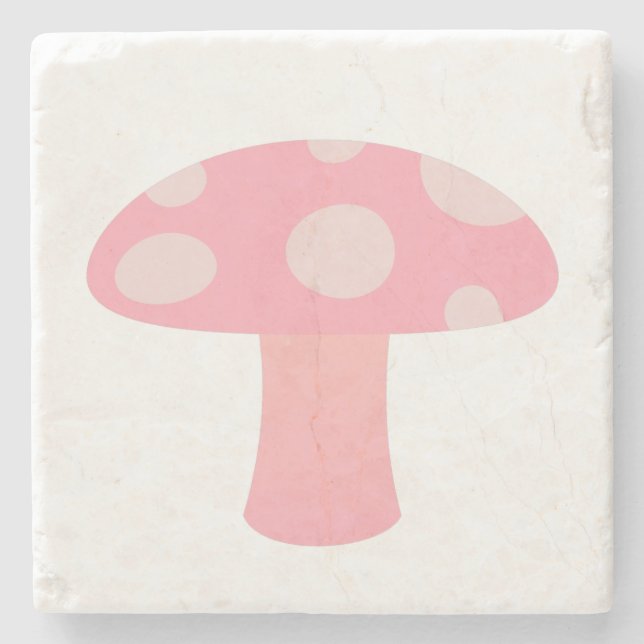 Dessous-de-verre En Pierre Champignons roses (Devant)