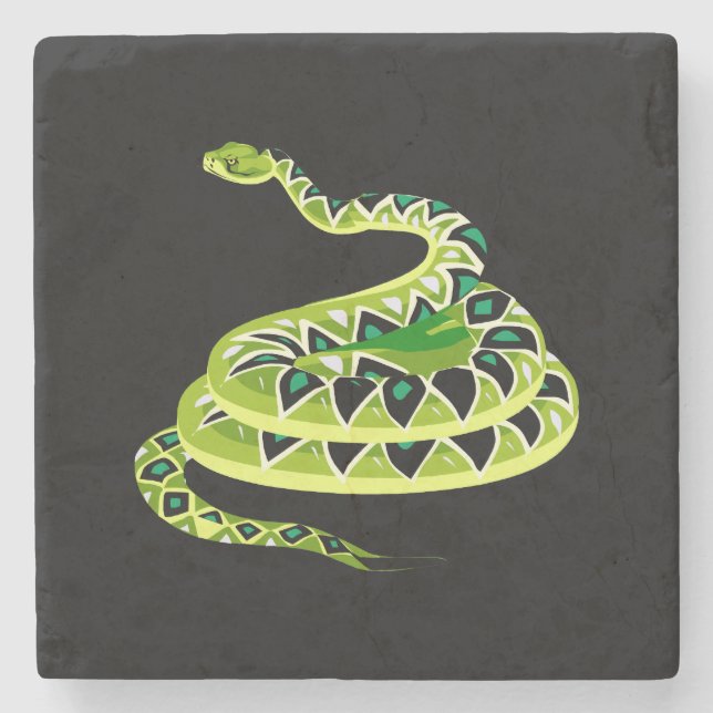 Dessous-de-verre En Pierre Charme des serpents (Devant)