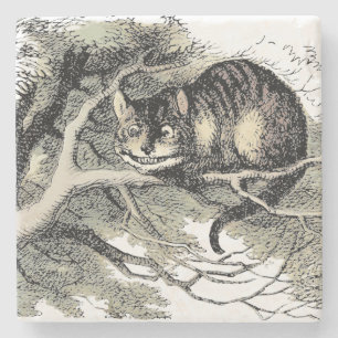 Dessous-de-verre En Pierre Chat de Cheshire Alice au Pays des Merveilles Clas