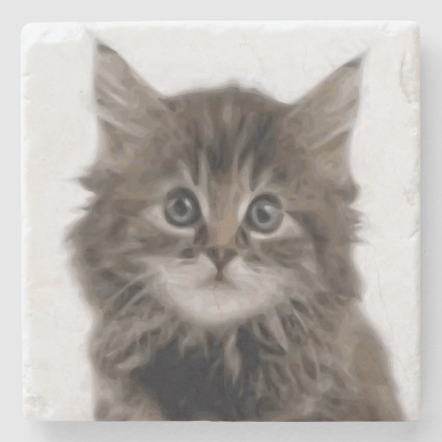DESSOUS-DE-VERRE EN PIERRE CHAT DE LA CUISINE (Devant)