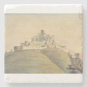 Dessous-de-verre En Pierre Château de Trencin dans l'ouest de la Slovaquie