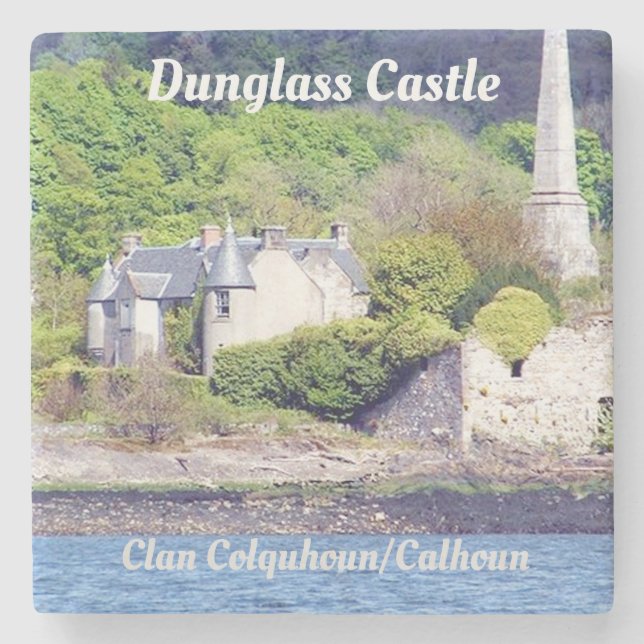 Dessous-de-verre En Pierre Château Dunglass - Clan Colquhoun/Calhoun (Devant)