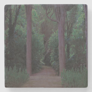 Dessous-de-verre En Pierre Chemin dans un parc (par Santiago Rusiñol)