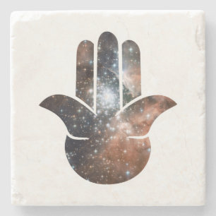 Dessous-de-verre En Pierre Chemin Hamsa Milky