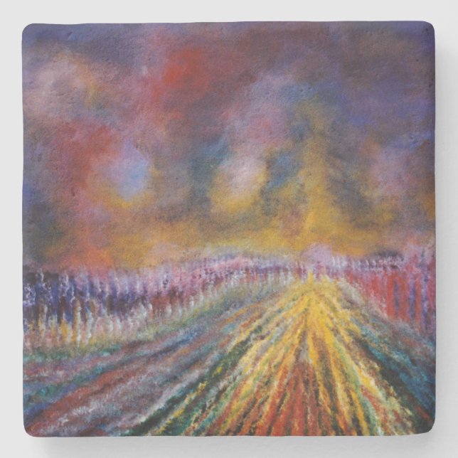 Dessous-de-verre En Pierre Chemin pourpre (Devant)