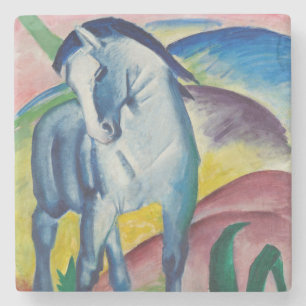 Dessous-de-verre En Pierre Cheval bleu (animal mignon) (par Marc Franz)