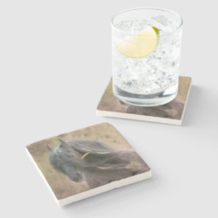 Dessous-de-verre En Pierre Cheval friésien de beauté noire -