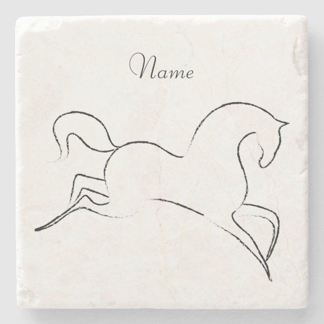 Dessous-de-verre En Pierre Cheval sauvage Thunder_Cove (Devant)