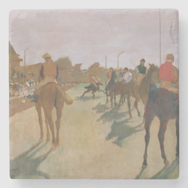 Dessous-de-verre En Pierre Chevaux de course d'Edgar Degas | devant les (Devant)