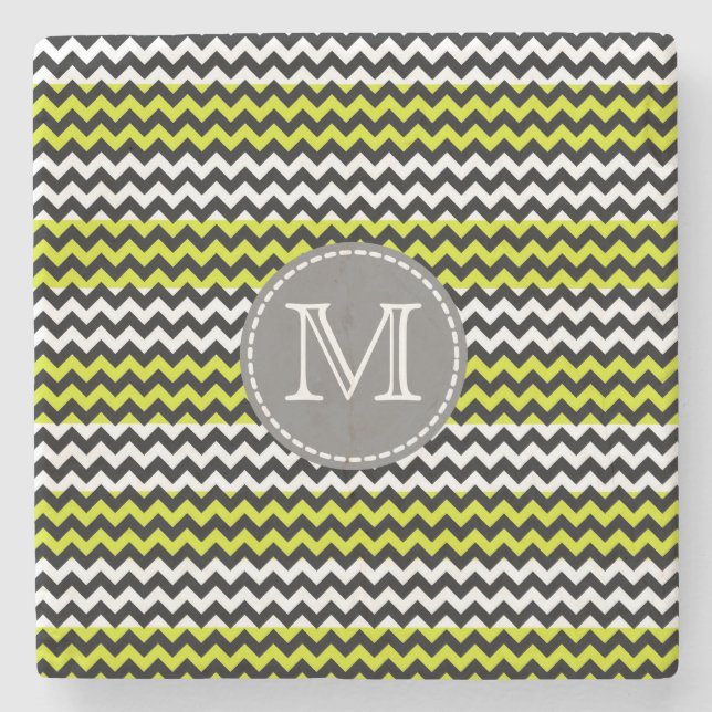Dessous-de-verre En Pierre Chevron Zigzag (Devant)