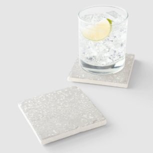 Dessous-de-verre En Pierre Chic élégant glamour Faux Paillettes Blanches