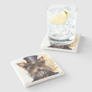 Dessous-de-verre En Pierre Chien Yorkshire Terrier Steampunk
