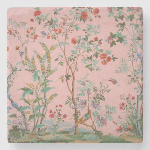 Dessous-de-verre En Pierre Chinoiserie rose