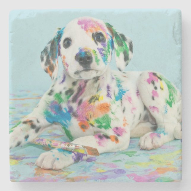 Dessous-de-verre En Pierre Chiot dalmatien (Devant)
