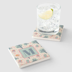 Dessous-de-verre En Pierre Chouettes mignonnes Arbres Motifs Amusement person