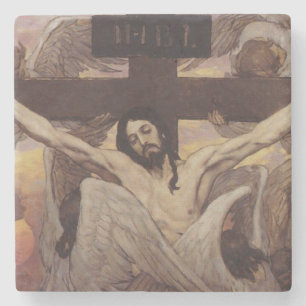 Dessous-de-verre En Pierre Christ sur la croix