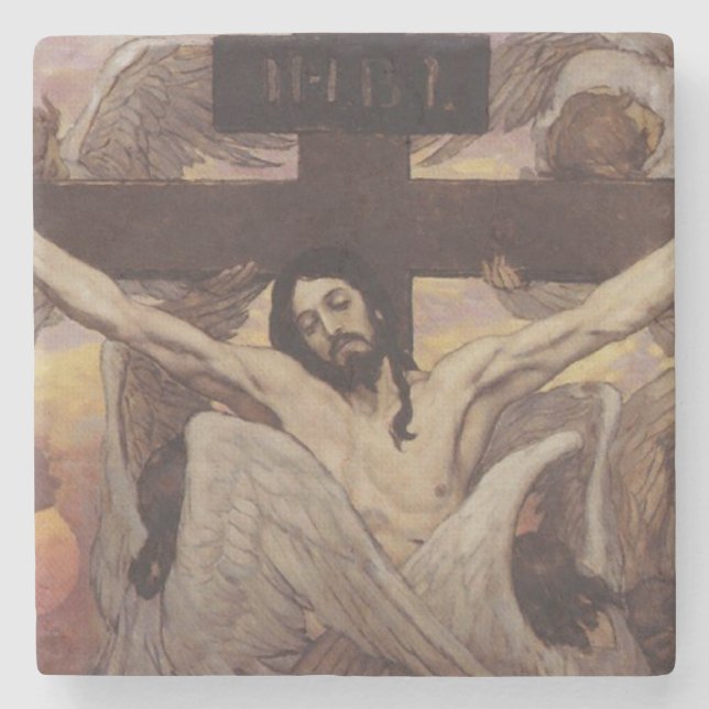 Dessous-de-verre En Pierre Christ sur la croix (Devant)