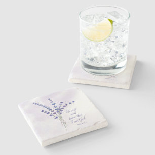 Dessous-de-verre En Pierre Christian Encouragement Lavande avec Écriture