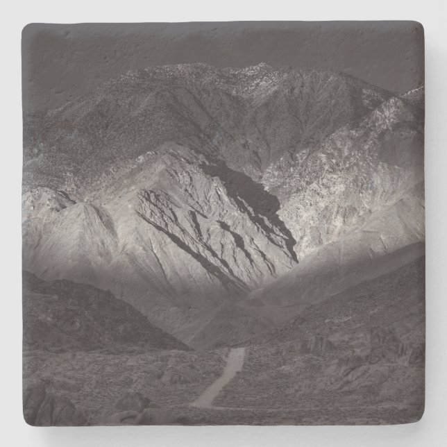 Dessous-de-verre En Pierre ciel noir et blanc (Devant)