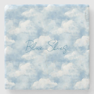 Dessous-de-verre En Pierre Cieux bleus Nuages