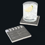 Dessous-de-verre En Pierre Cinéma de claquette<br><div class="desc">Au milieu de l'action.</div>