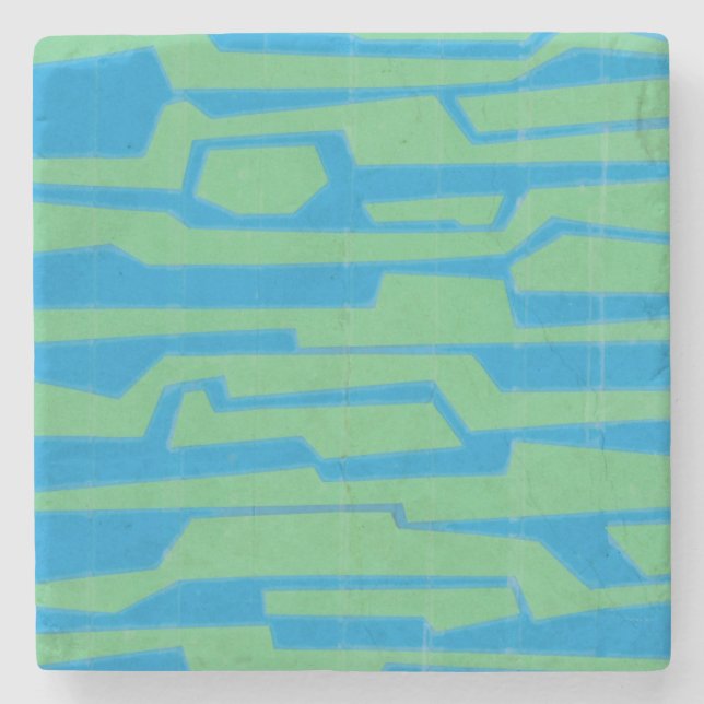 Dessous-de-verre En Pierre Circuit V moderne (Devant)