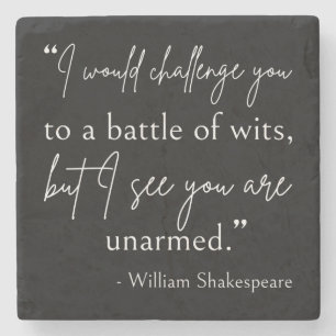 Dessous-de-verre En Pierre Citation de Shakespeare - Bataille d'esprit II