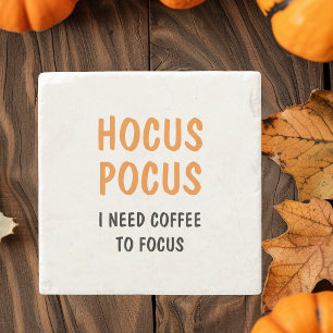 Dessous-de-verre En Pierre Citation Hocus Pocus Funny Halloween   Orange