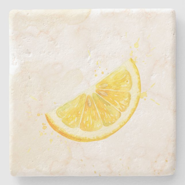 Dessous-de-verre En Pierre Citron (Devant)