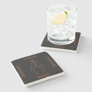 Dessous-de-verre En Pierre Citrouille sinistre Sheriff Cowboy Jack-o'-Lantern