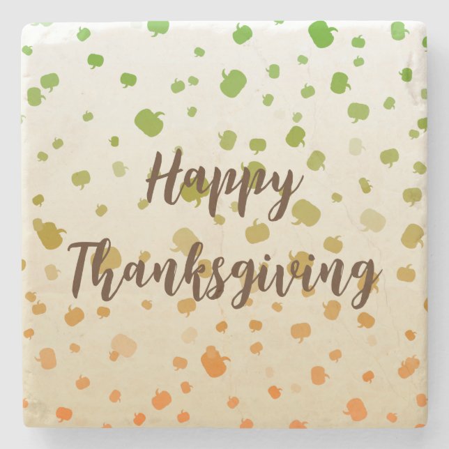 Dessous-de-verre En Pierre Citrouilles de Thanksgiving (Devant)