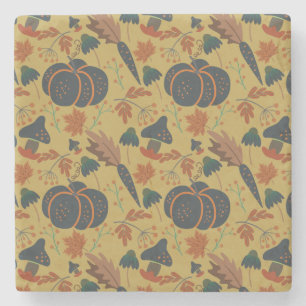 Dessous-de-verre En Pierre Citrouilles et carottes motif sans soudure