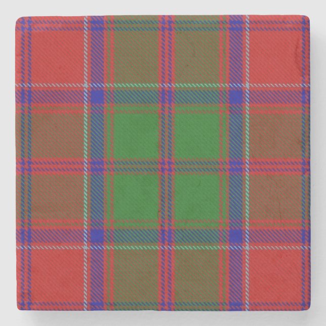 Dessous-de-verre En Pierre Clan Grant Tartan Plaid Dessous de verre en pierre (Devant)