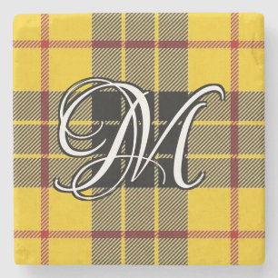 Dessous-de-verre En Pierre Clan MacLeod de monogramme de coutume de tartan de