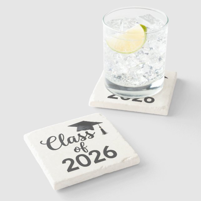 Dessous-de-verre En Pierre Classe De 2026 (Côté)