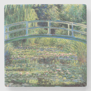 Dessous-de-verre En Pierre Claude Monet - Bassin aux Nymphéas & Pont Japonais