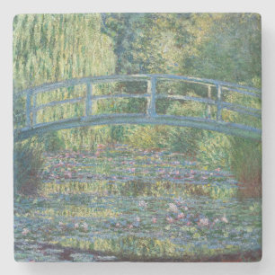 Dessous-de-verre En Pierre Claude Monet - Bassin de nymphéas, Harmonie verte