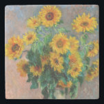 Dessous-de-verre En Pierre Claude Monet - Bouquet de tournesols<br><div class="desc">Bouquet de tournesols / Bouquet de tournois - Claude Monet,  Huile sur toile,  1881</div>