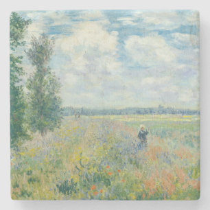 Dessous-de-verre En Pierre Claude Monet - Champs de coquelicots près d'Argent